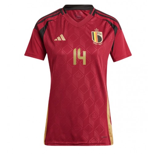 Belgija Dodi Lukebakio #14 Domaci Dres za Ženska EP 2024 Kratak Rukavima